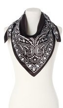 czarna Chusta Bandana Apaszka Włoska 90x90cm ITALIA