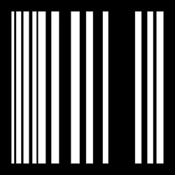 czarno biała Chusta geometryczna w paski Apaszka damska Włoska 90x90 elegancka