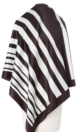 czarno biała Chusta geometryczna w paski Apaszka damska Włoska 90x90 elegancka