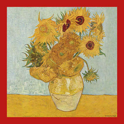 artystyczna Chusta Apaszka Włoska 90x90 Van Gogh Słoneczniki Sunflowers