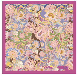 Elegancka jedwabna apaszka chusta włoska Laura Biagiotti ekskluzywna 90x90 Italian Silk różowa