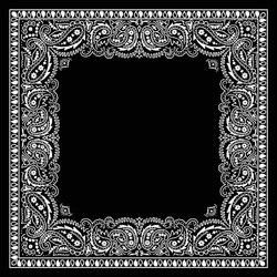 czarna Chusta Bandana Apaszka Włoska 90x90cm ITALIA