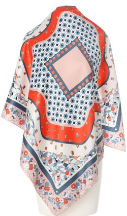 kolorowa elegancka Apaszka Szal Chusta damska 90x90cm włoska