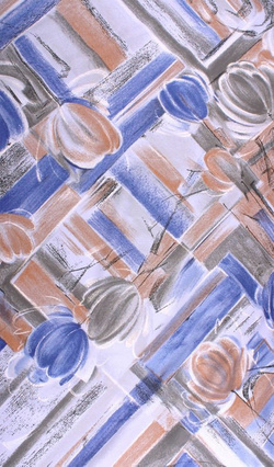 Chusta satynowa 86x86 cm Satynowa niebieski biały