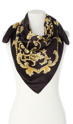 Apaszka Chusta Włoska na prezent 90x90cm Elegancka czarna 