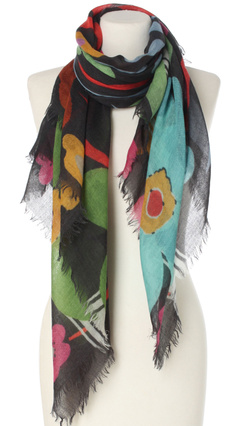 Piękny duży szal całoroczny z lekkiej wełny kaszmirowej Duża kolorowa chusta do sukienki Laura Verdiani