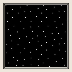 czarna Chusta Apaszka w beżowe groszki grochy Włoska 90x90cm elegancka