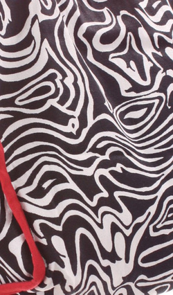 Torba Plażowa Podróżna L Zebra czarny biały