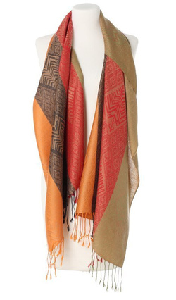 Szal Szalik Pashmina 70x180cm Jesienny Całoroczny do płaszcza Wiskoza z Jedwabiem