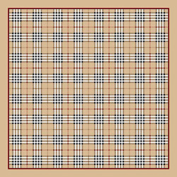 Chusta w kratkę beżowa 90x90cm Klasyczna Apaszka w kratę beż
