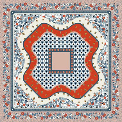 kolorowa elegancka Apaszka Szal Chusta damska 90x90cm włoska