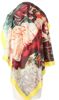 Elegancka Chusta Renoir żółta Apaszka Włoska 90x90 artystyczna